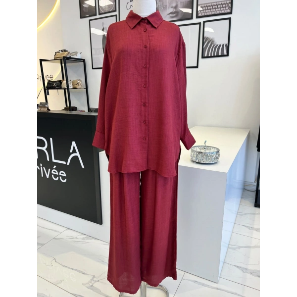 Merwish Bordo Malibu Takım