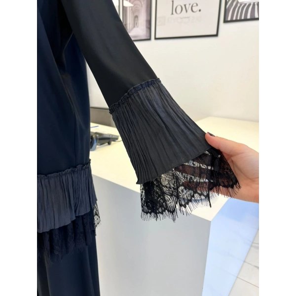 Nurcan Çetin Dantel Detaylı Pantolon Takım