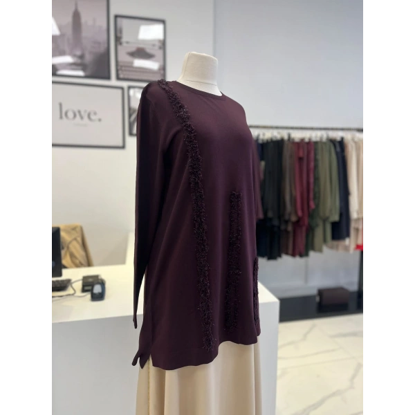 Missa Triko Akış Karadut Tunik