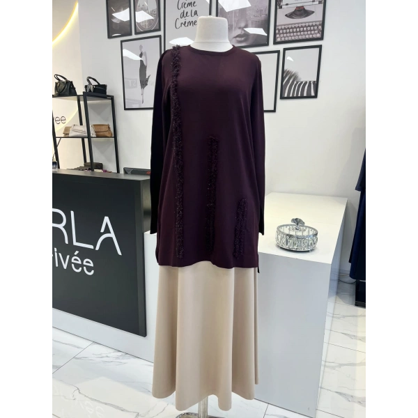 Missa Triko Akış Karadut Tunik