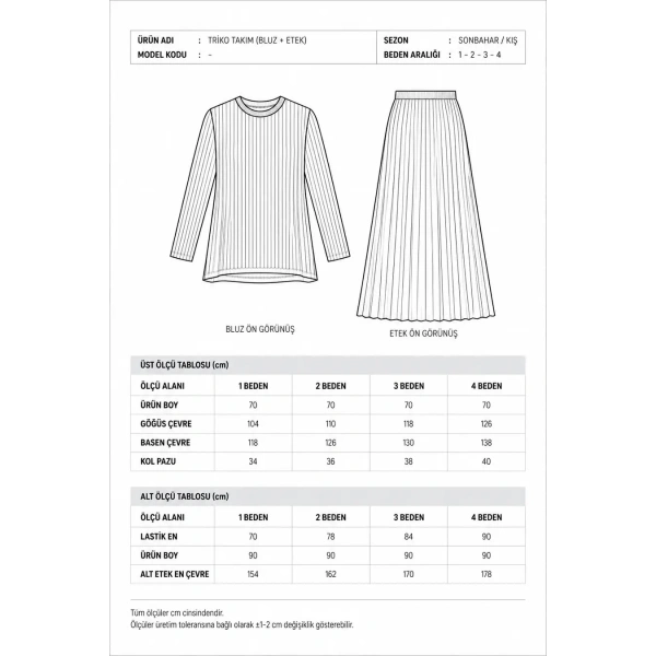 Missa Triko Rayon Kelebek Etek Takım