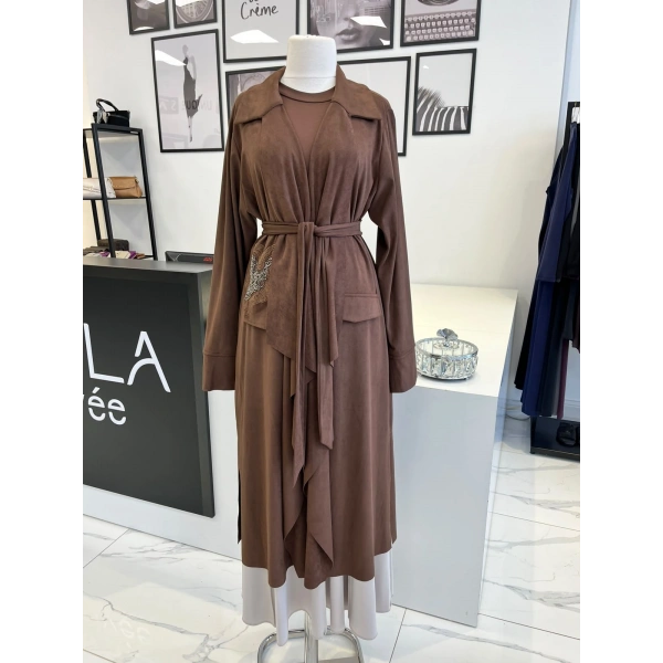 Orhan Store Nakış Detaylı Süet Kap