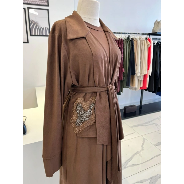 Orhan Store Nakış Detaylı Süet Kap