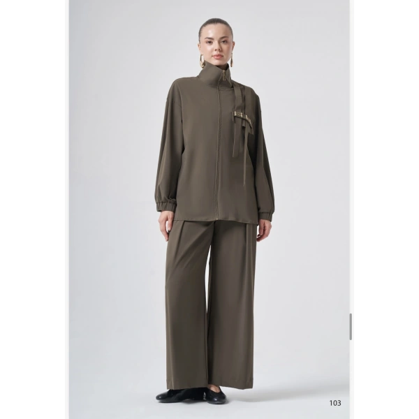 Nuss Gold Detaylı Pantolon Takım