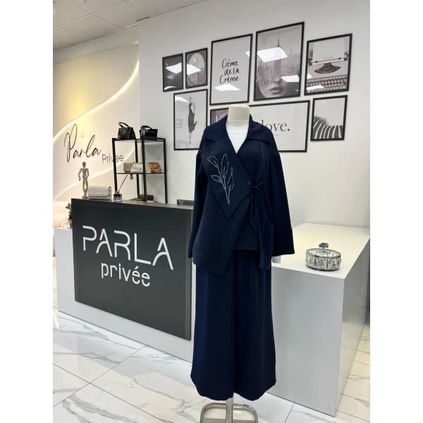Nuss Nakış Detaylı Ceket & Pantolon Takım