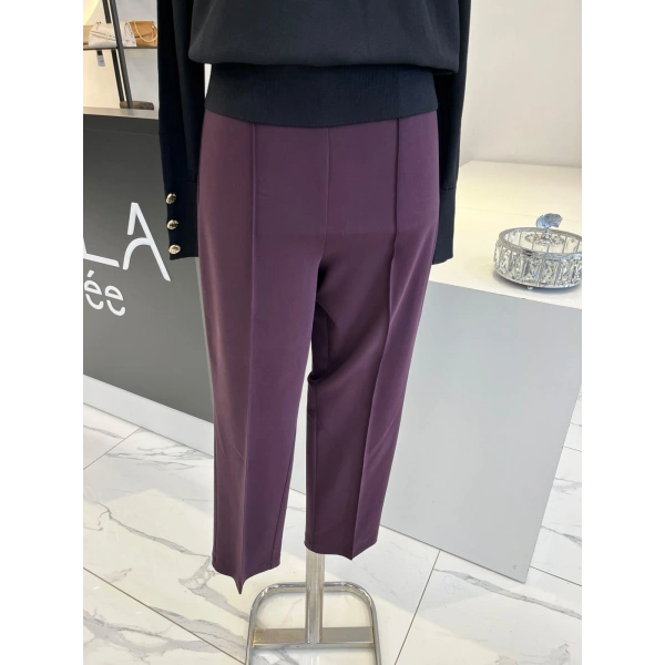 Sentez Önü Nervürlü Dar Paça Pantolon