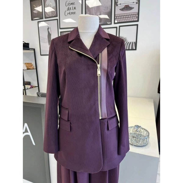 Wennora Bordo Ceket & Pantolon Takım