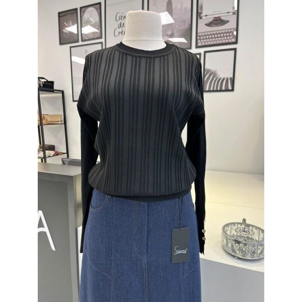 Orhan Store Fitilli Triko Tunik