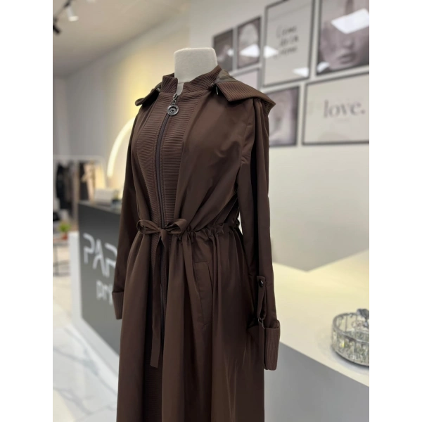 Orhan Store Beli Büzgülü Kahve Kap