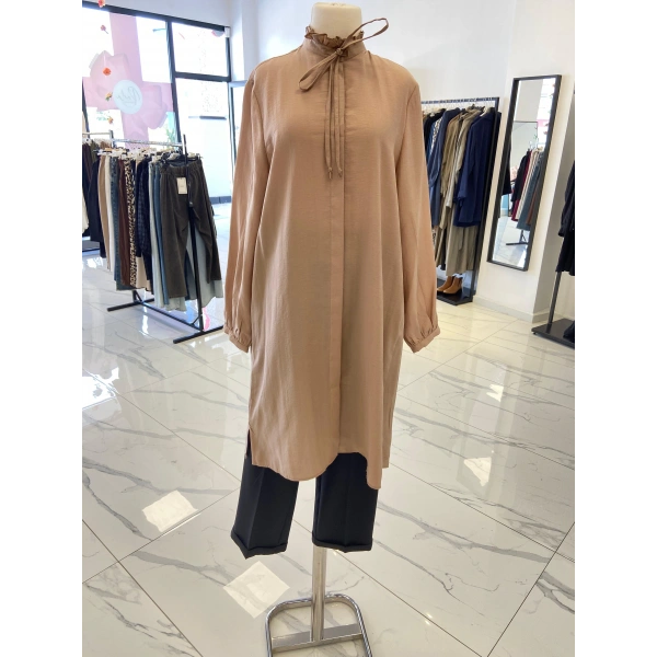 ALLDAY YIRTMAÇLI UZUN GÖMLEK