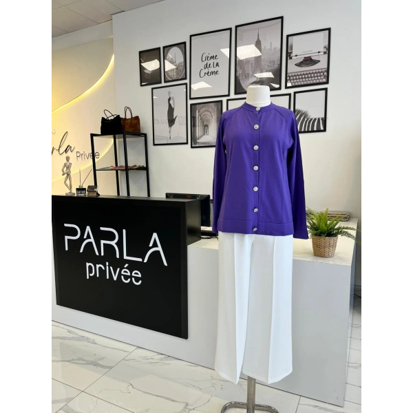 Sentez Arkası Lastikli Kısa Geniş Paça Pantolon