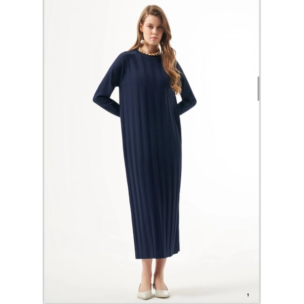 ÇİZGİ DOKULU NUSS ELBİSE