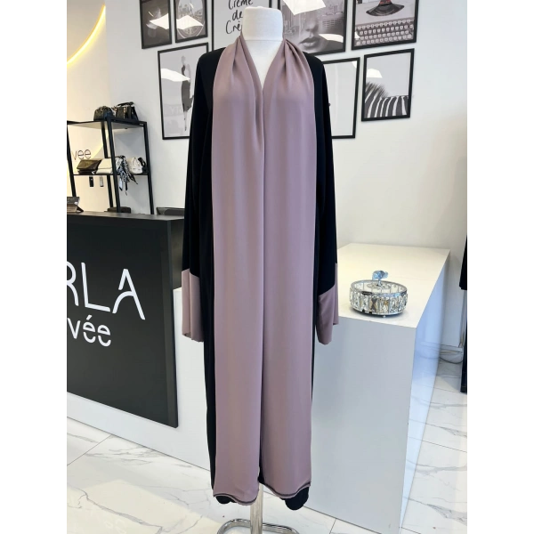 Heja Ab Çift Renk Abaya ve Şalı