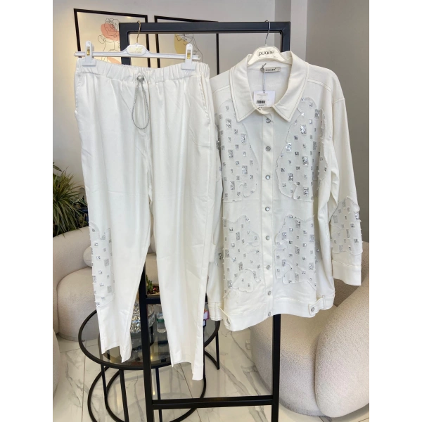 LİSSMORE BEYAZ KOT TAKIM