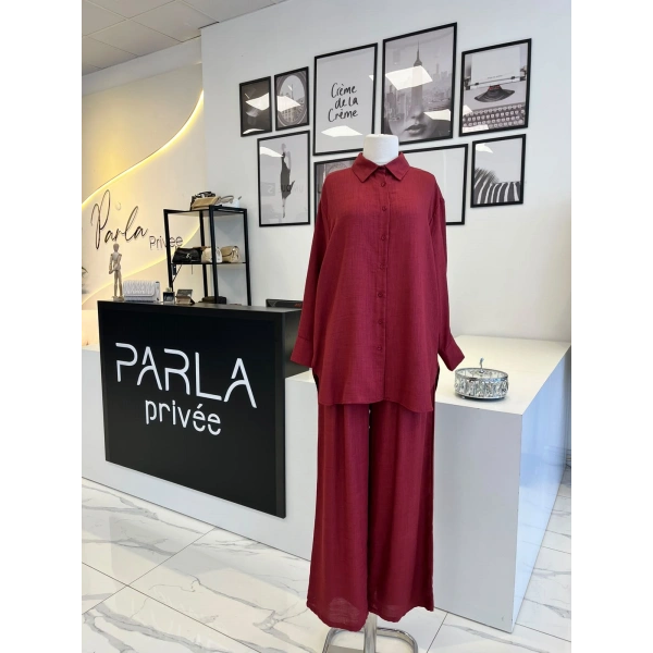 Merwish Bordo Malibu Takım
