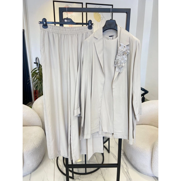 NURCAN ÇETİN 3 LÜ PANTOLONLU TAKIM