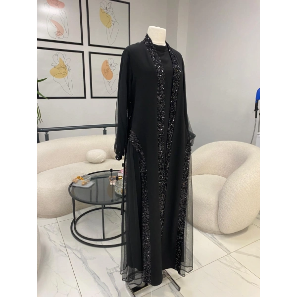 NURCAN ÇETİN ABAYlLI ELBİSE