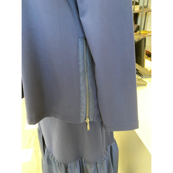 NURCAN ÇETİN BALON ETEKLİ TAKIM LACİVERT