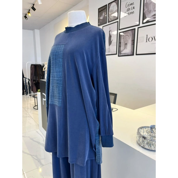 Nurcan Çetin Bambu Lacivert Pantolon Takım