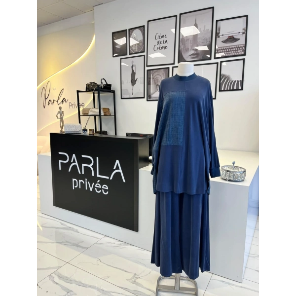 Nurcan Çetin Bambu Lacivert Pantolon Takım