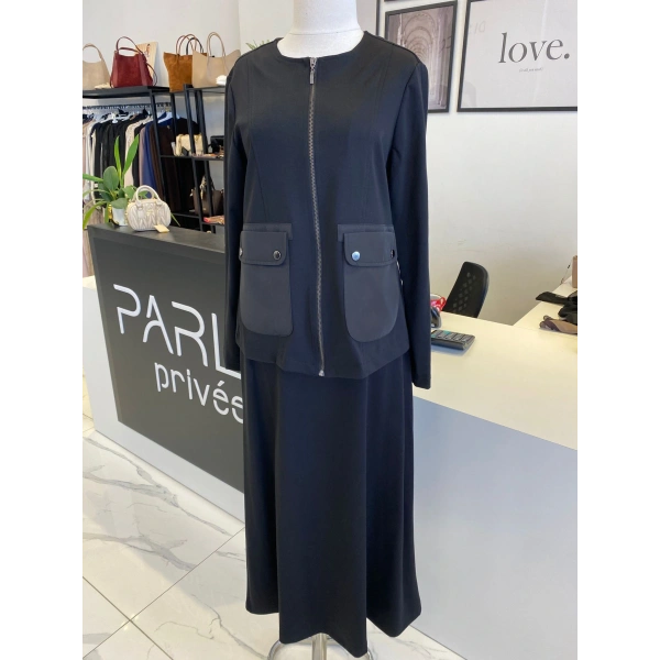 NURCAN ÇETİN CEKET TAKIM SİYAH