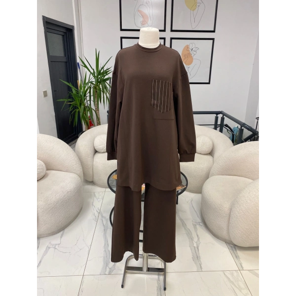 NURCAN ÇETİN ÇİZGİLİ İKİLİ TAKIM