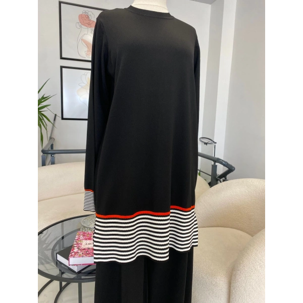 Nurcan çetin çizgili triko takım