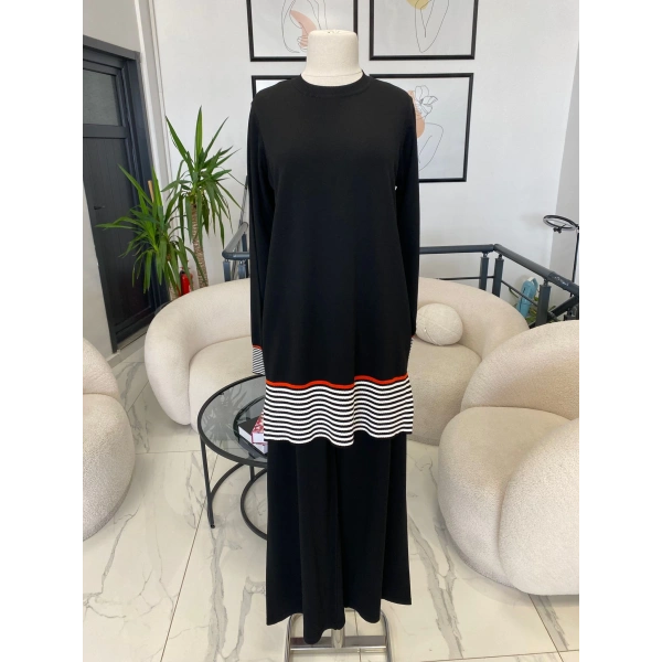 Nurcan çetin çizgili triko takım