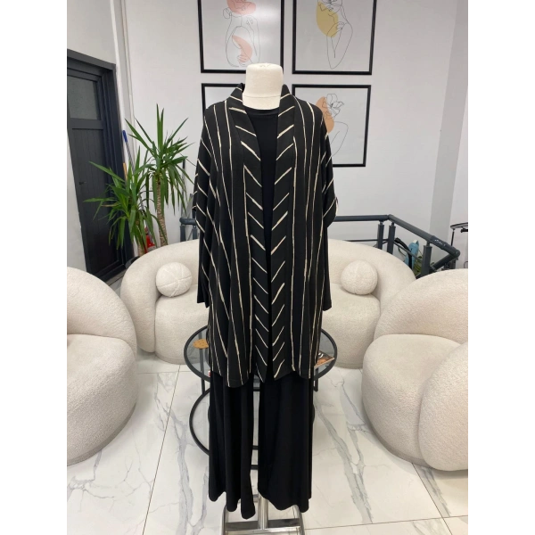 NURCAN ÇETİN ÇİZGİLİ ÜÇLÜ TAKIM