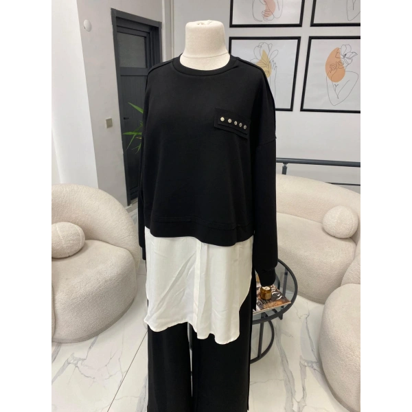 NURCAN ÇETİN GÖMLEK DETAYLI TAKIM