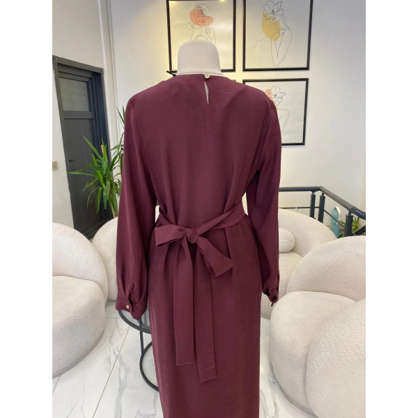 Nuss belden bağlamalı elbise