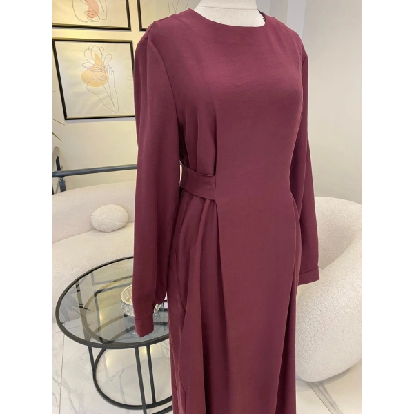 Nuss belden bağlamalı elbise