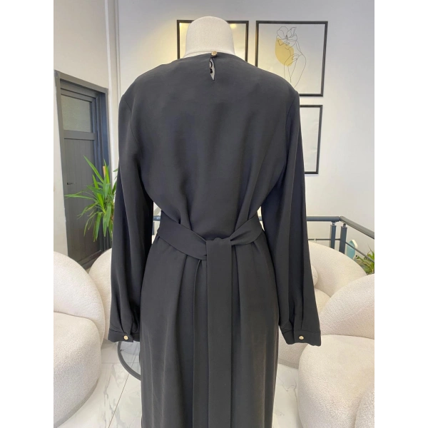 Nuss belden bağlamalı elbise