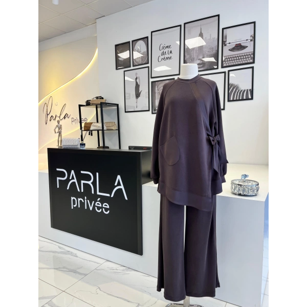 Nuss Cepli Kuşaklı Pantolon Takım