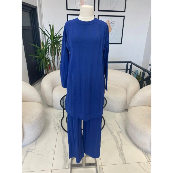 NUSS ÇİZGİ DOKULU PANTOLON TUNİK TAKIM