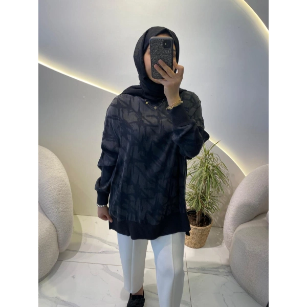 Nuss cupra desenli tunik