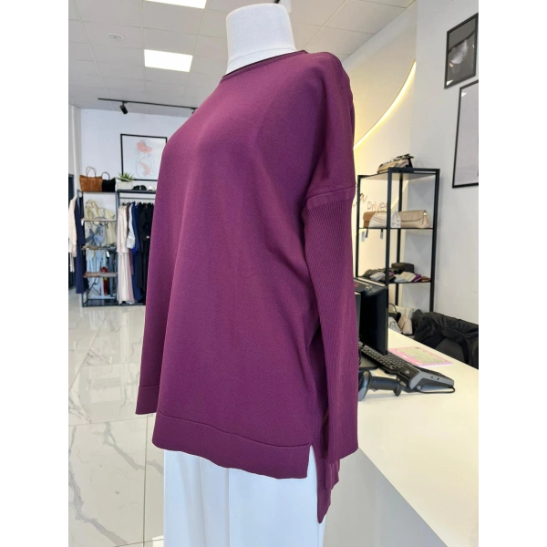 Nuss Düz Triko Tunik