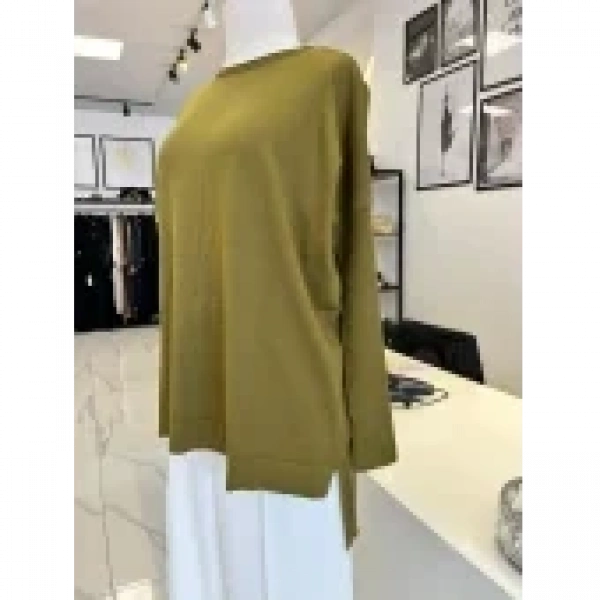 Nuss Düz Triko Tunik