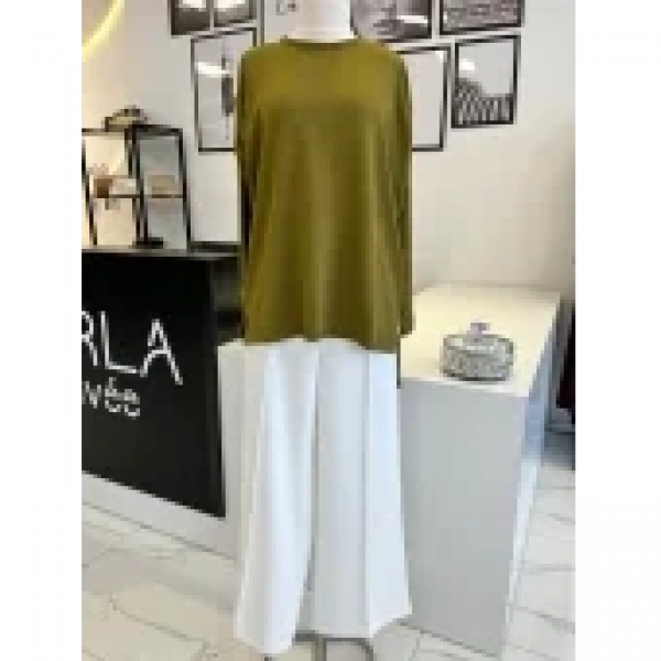 Nuss Düz Triko Tunik
