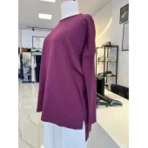 Nuss Düz Triko Tunik