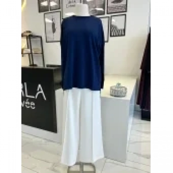 Nuss Düz Triko Tunik