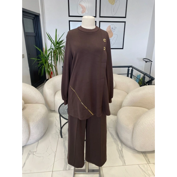 NUSS FERMUAR DETAYLI İKİLİ TAKIM