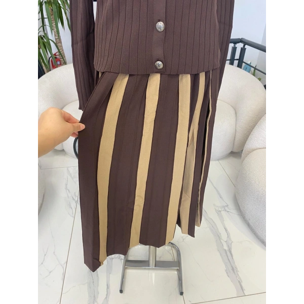 Nuss Kalın Çizgili Etekli