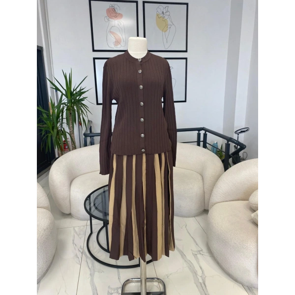 Nuss Kalın Çizgili Etekli