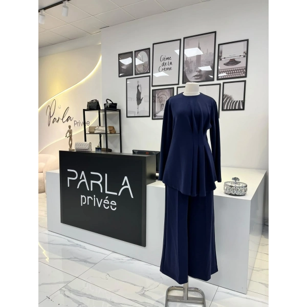 Nuss Önü Drapeli Pantolon Takım