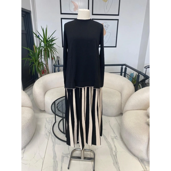 Nuss Orta kalın çizgili Tunikli Tkm