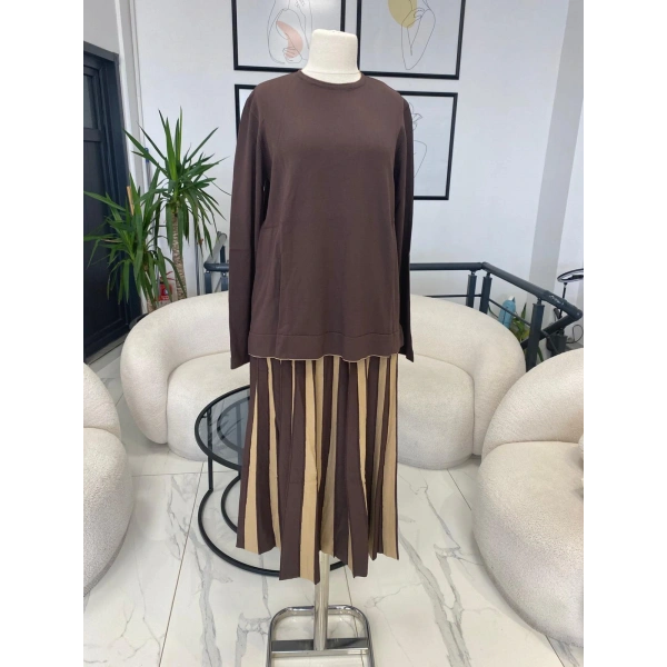 Nuss Orta kalın çizgili Tunikli Tkm