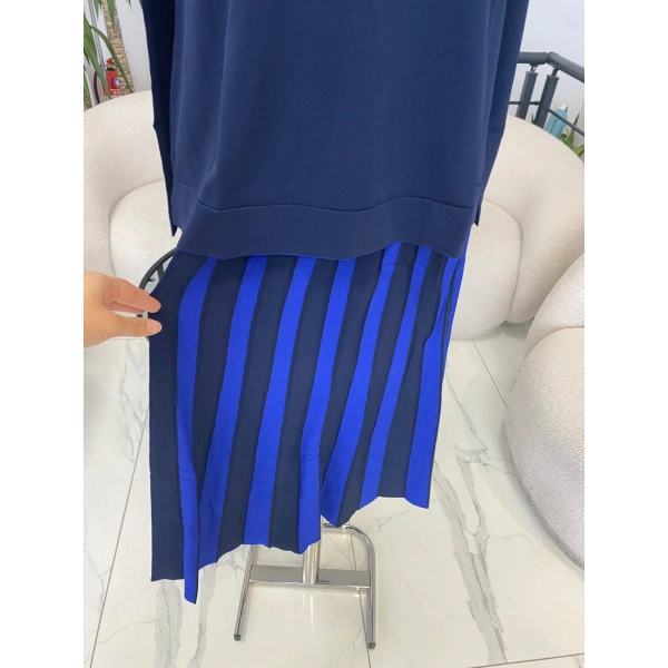 Nuss Orta kalın çizgili Tunikli Tkm