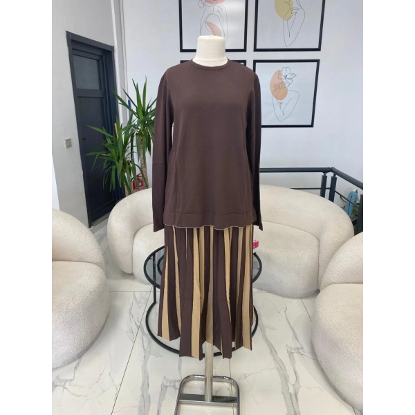 Nuss Orta kalın çizgili Tunikli Tkm