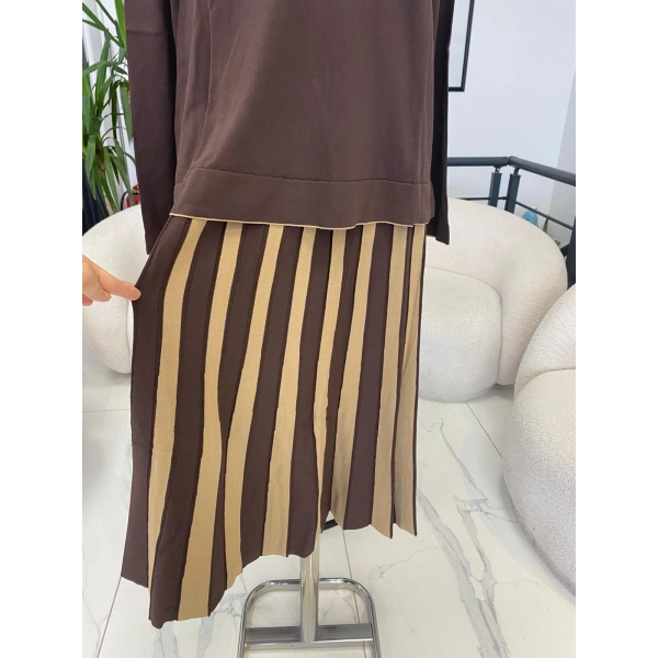 Nuss Orta kalın çizgili Tunikli Tkm